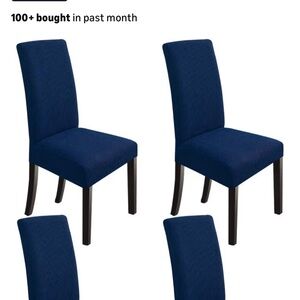 Elegant Blue Dining Chair Covers